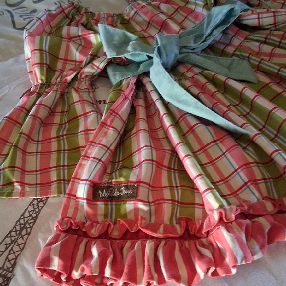 Plaid "Matilda Jane" Ruffle Dress with Bell Sleeves. Sz. 2 - Picture 5 of 5